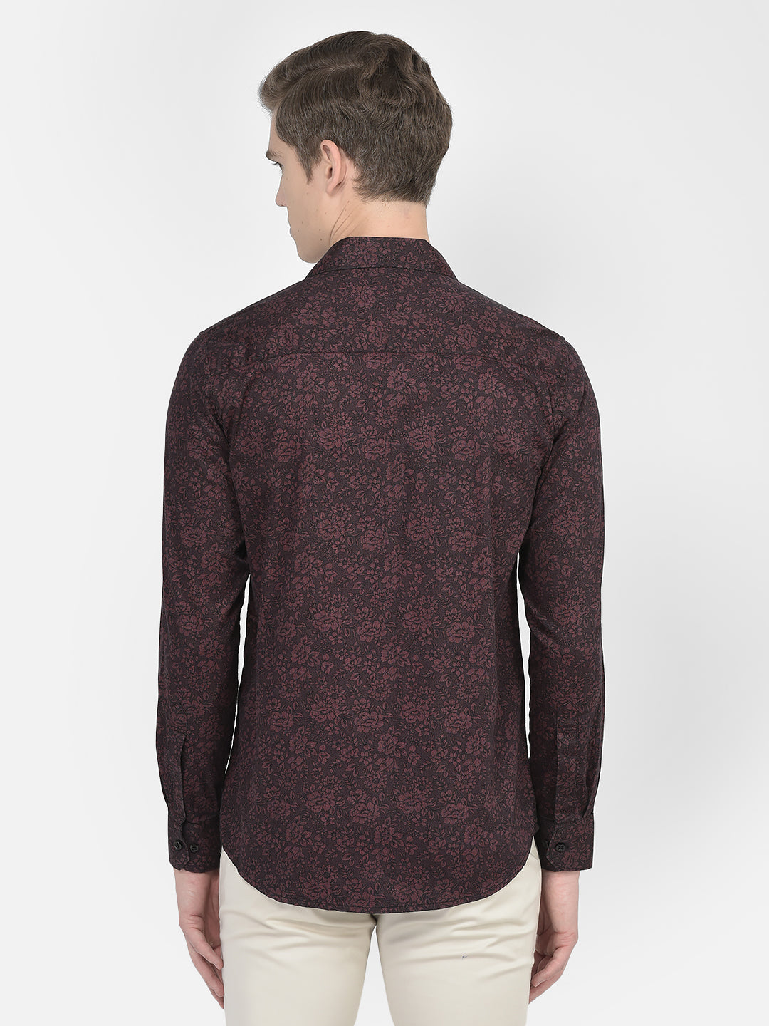  Wine Floral Shirt