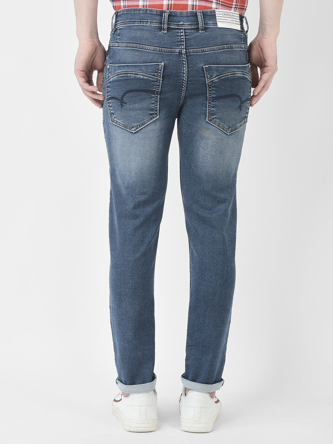  Skinny Blue Heavy-Wash Jeans