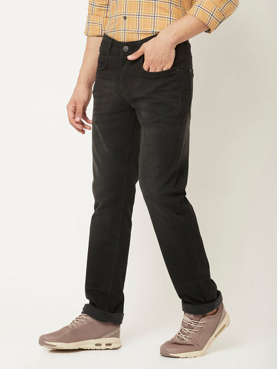  Charcoal Grey Jeans in Straight Fit 