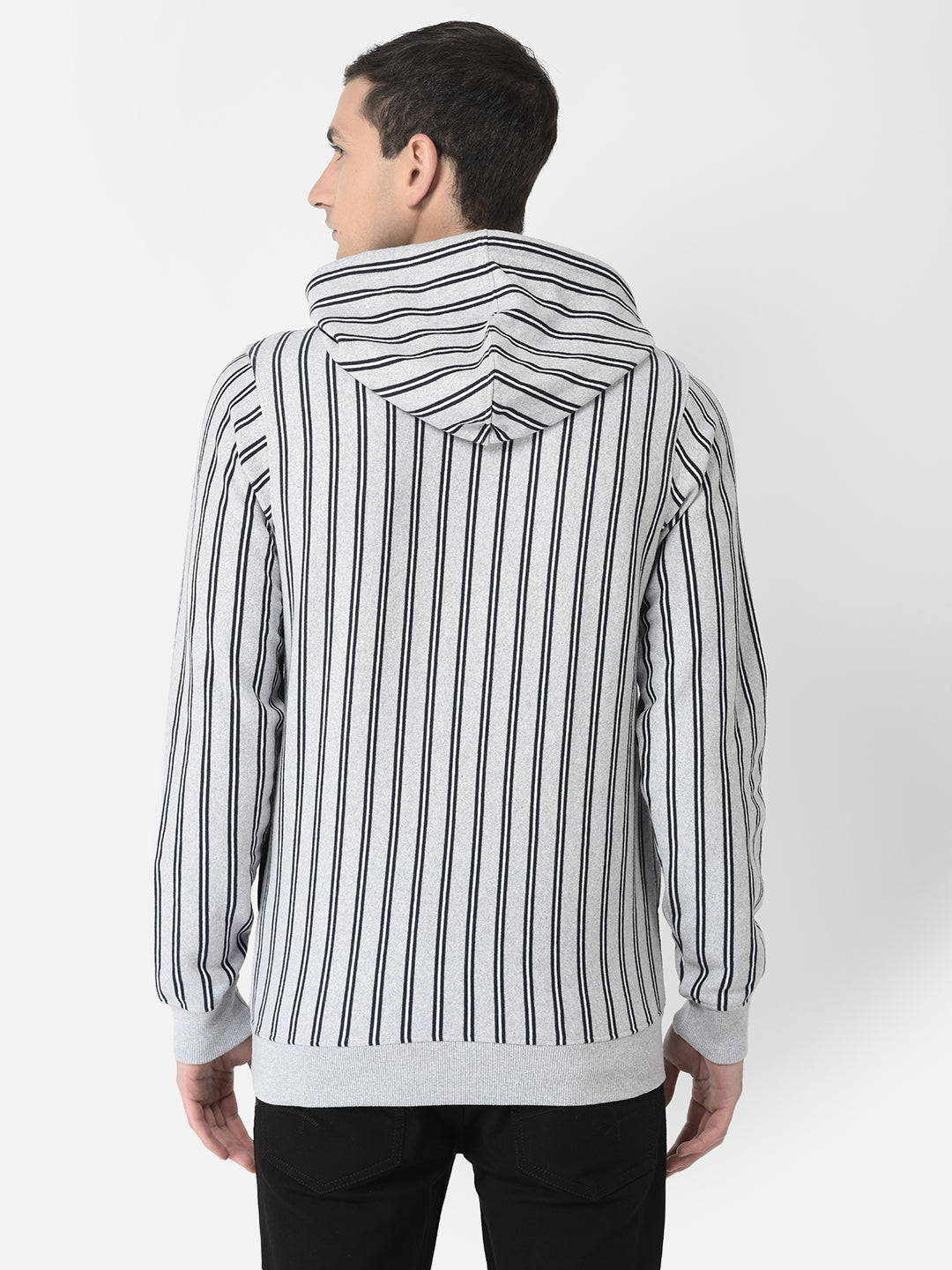  Grey Pin-Stripe Hoodie