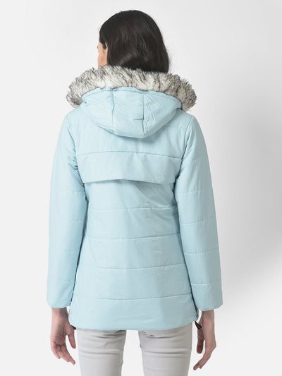  Hooded Ice Blue Jacket