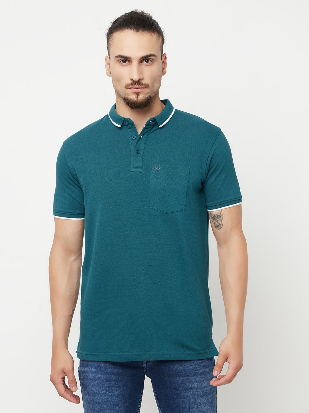 Green Polo T-Shirt - Men T-Shirts