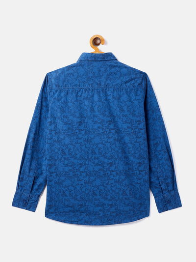 Blue Printed Causal Shirt - Boys Shirts