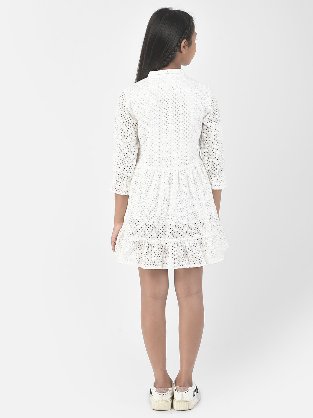  White Cut-Out Dress