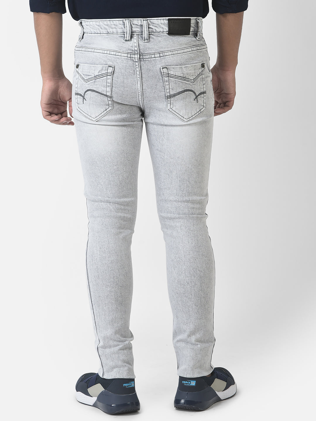  Light Melange Grey Jeans