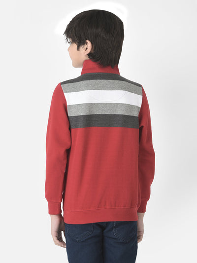  Red Half-Zip Sweatshirt