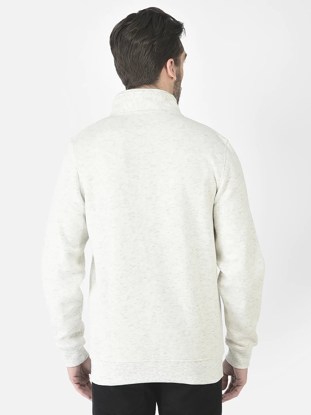  Off-White Striped Zipper Sweatshirt