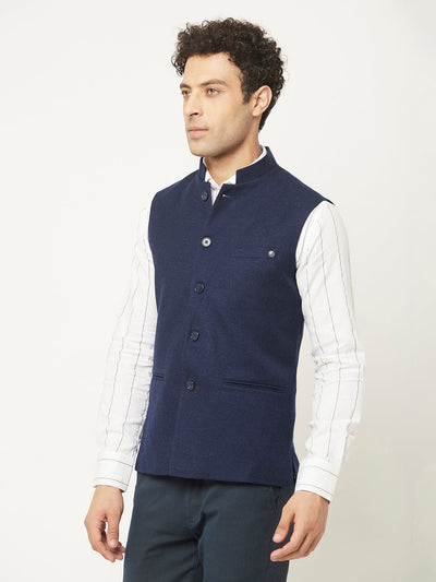  Waistcoat in Navy Blue Tone