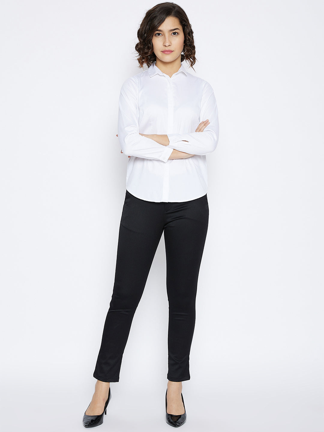 White Slim Fit shirt - Women Shirts