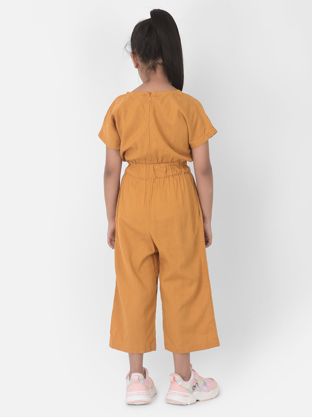 Mustard Capri Jumpsuit - Girls Dungarees