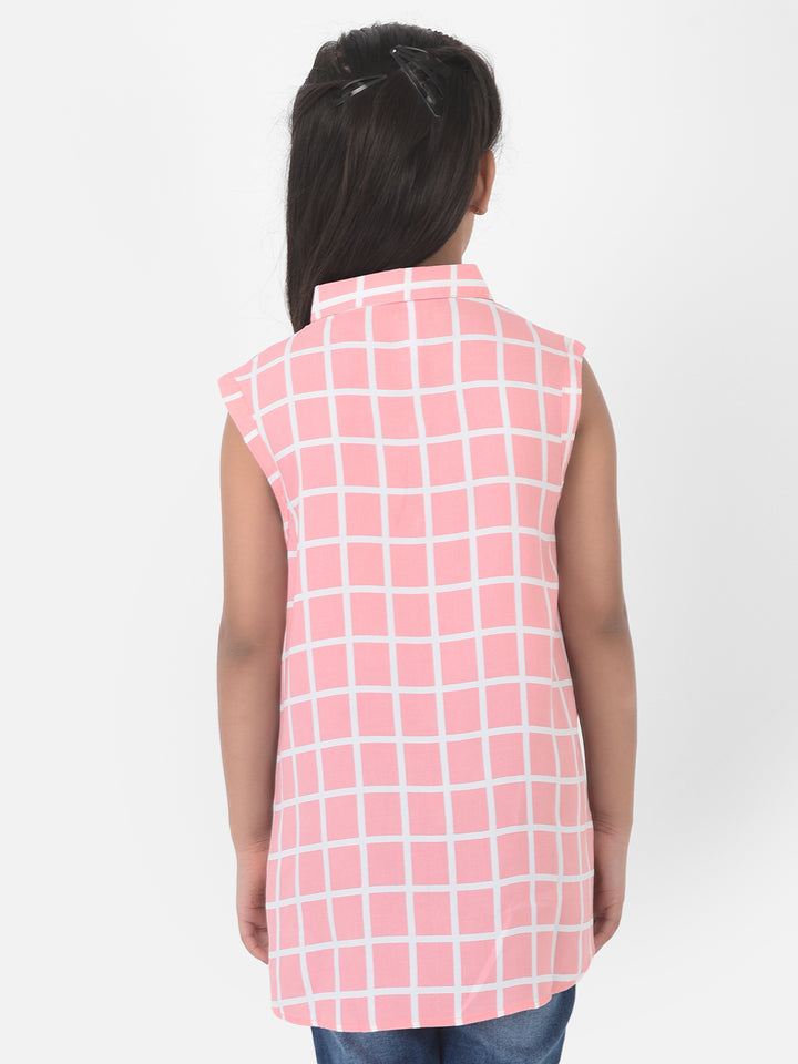 Pink Checked Shirt - Girls Shirts