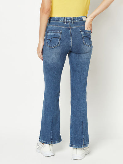 Light-Wash Blue Bootcut Jeans