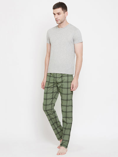 Checked Cotton Lounge Pants - Men Lounge Pants