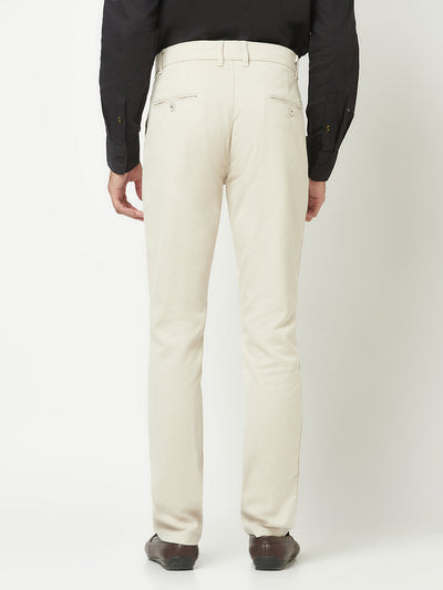 Formal Cream Chino Trousers