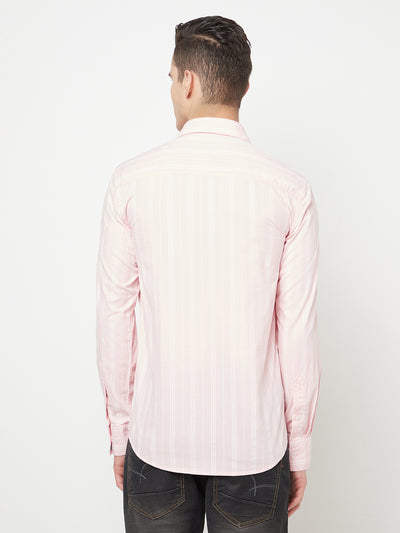 Pink Striped Shirt - Men Shirts