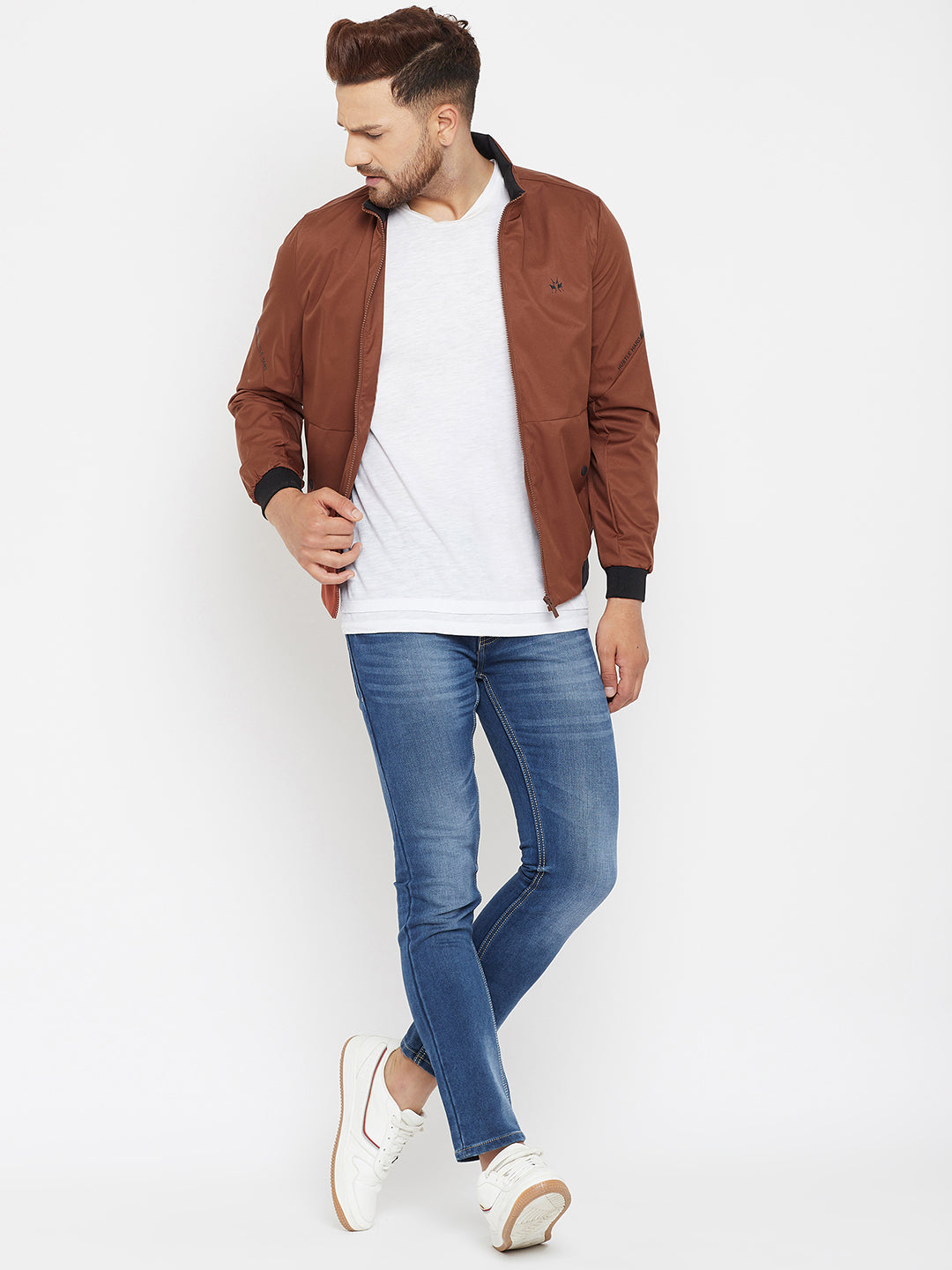 Brown Varsity Jacket - Men Jacket