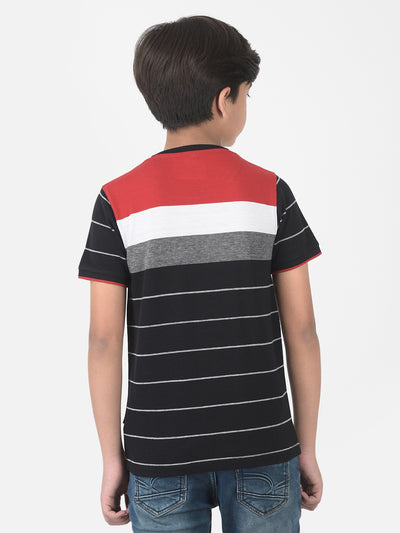 Multi-Color Colourblocked Round Neck T-shirt - Boys T-Shirts