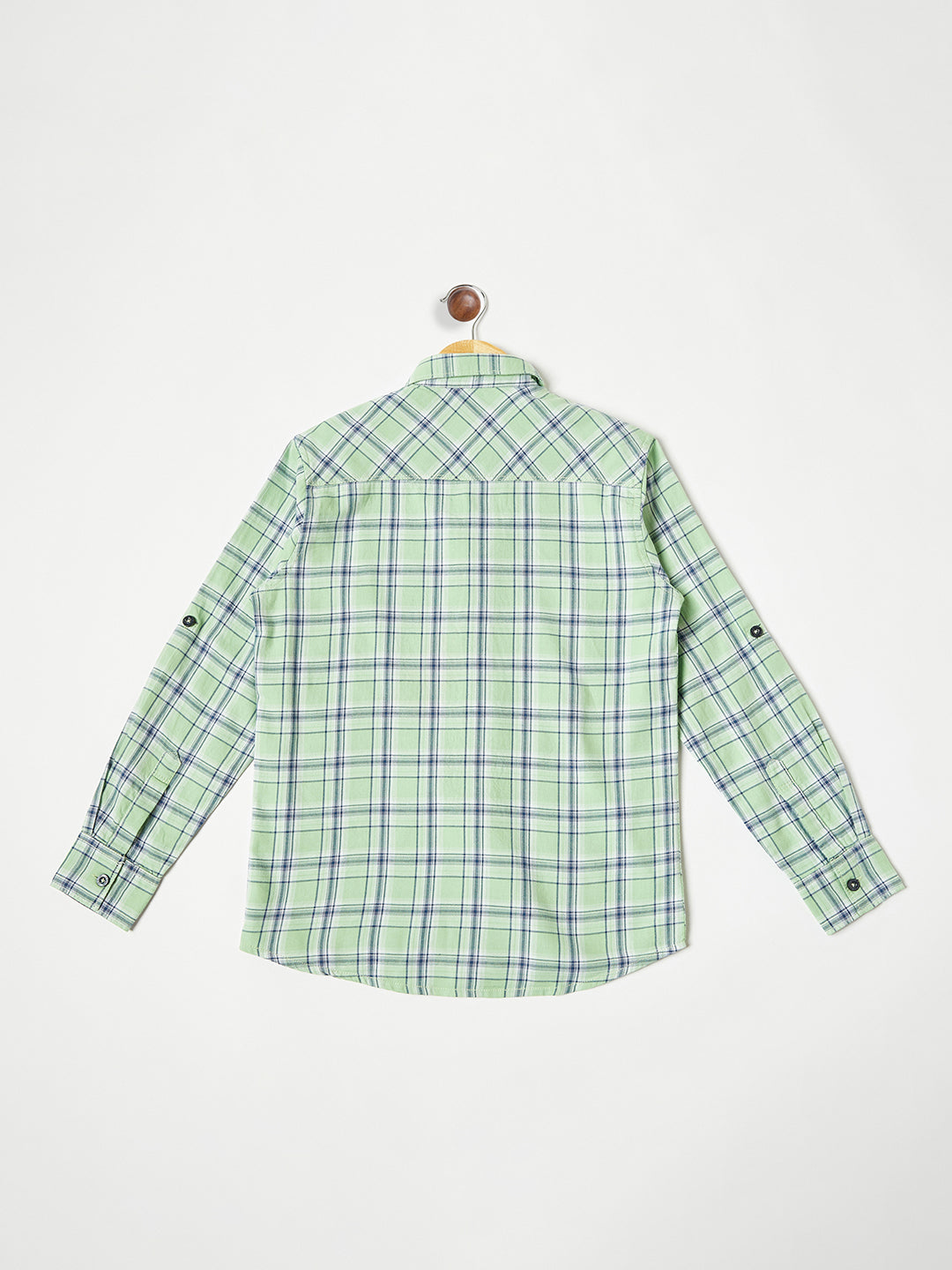 Green Checked Casual Shirt - Boys Shirts