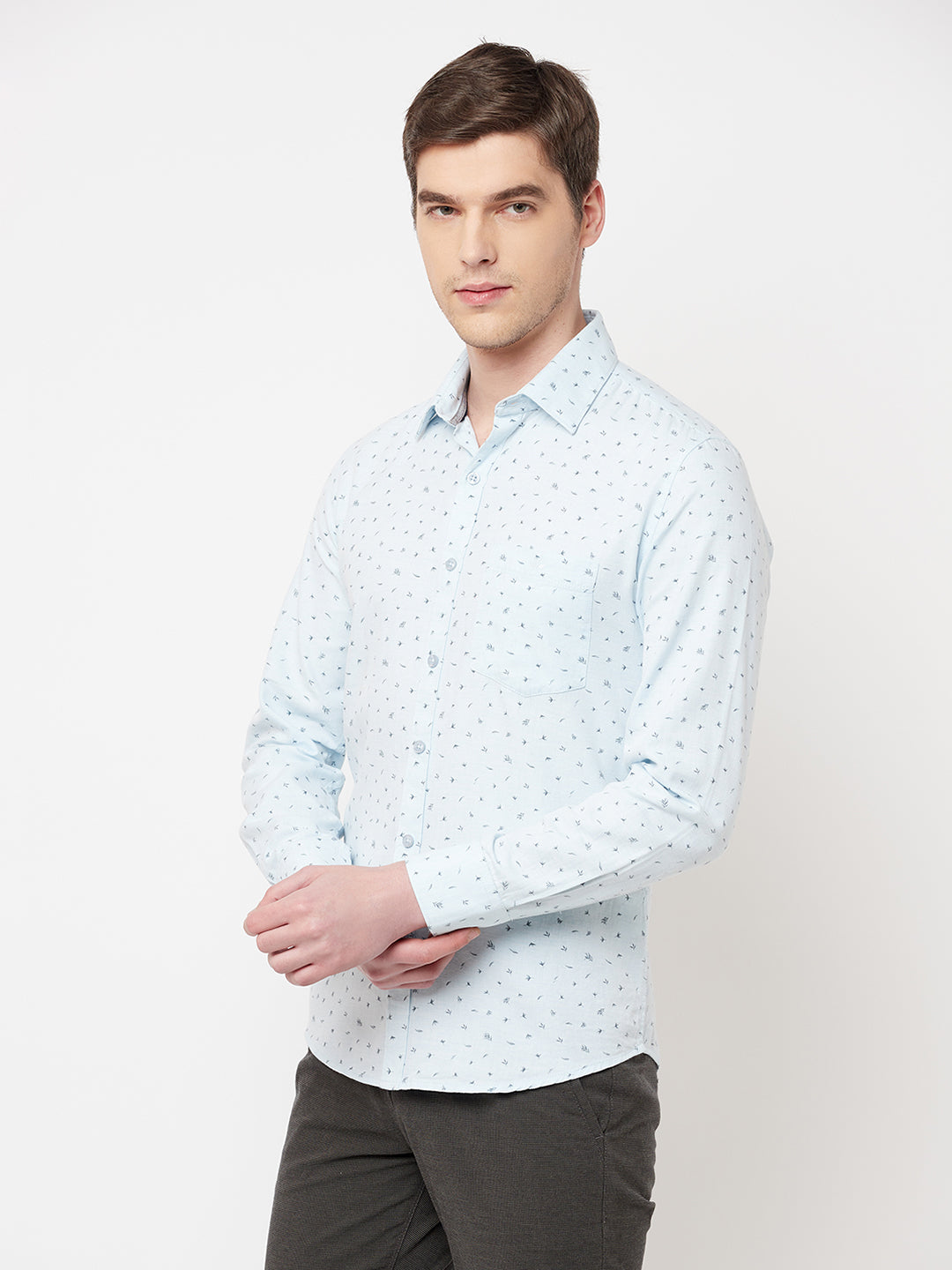 Blue Floral Shirt - Men Shirts