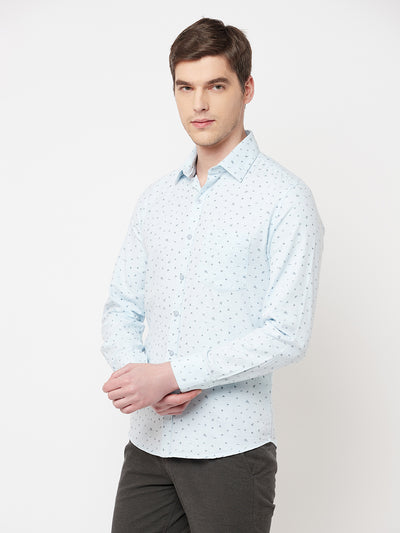 Blue Floral Shirt - Men Shirts