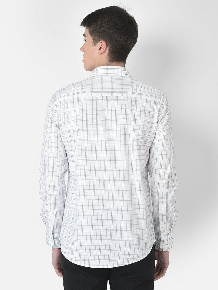  White Dot Checked Shirt