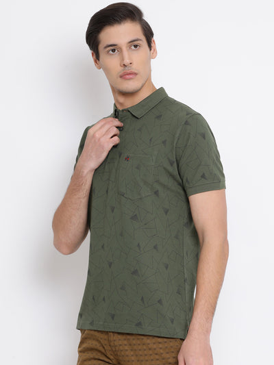 Green Printed T-shirt - Men T-Shirts