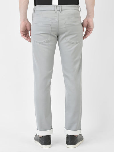  Slim-Fit Light Grey Trousers