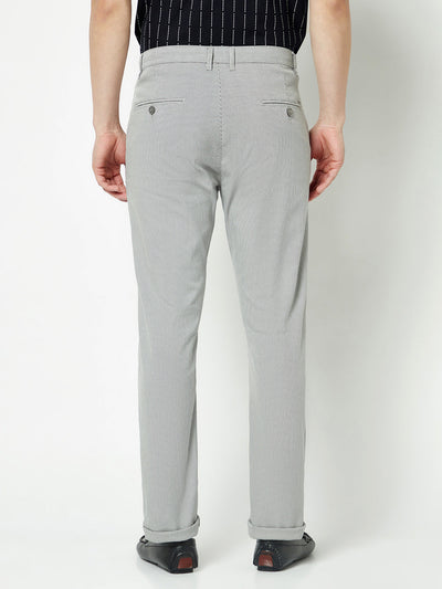  Grey Mini Checked Trousers