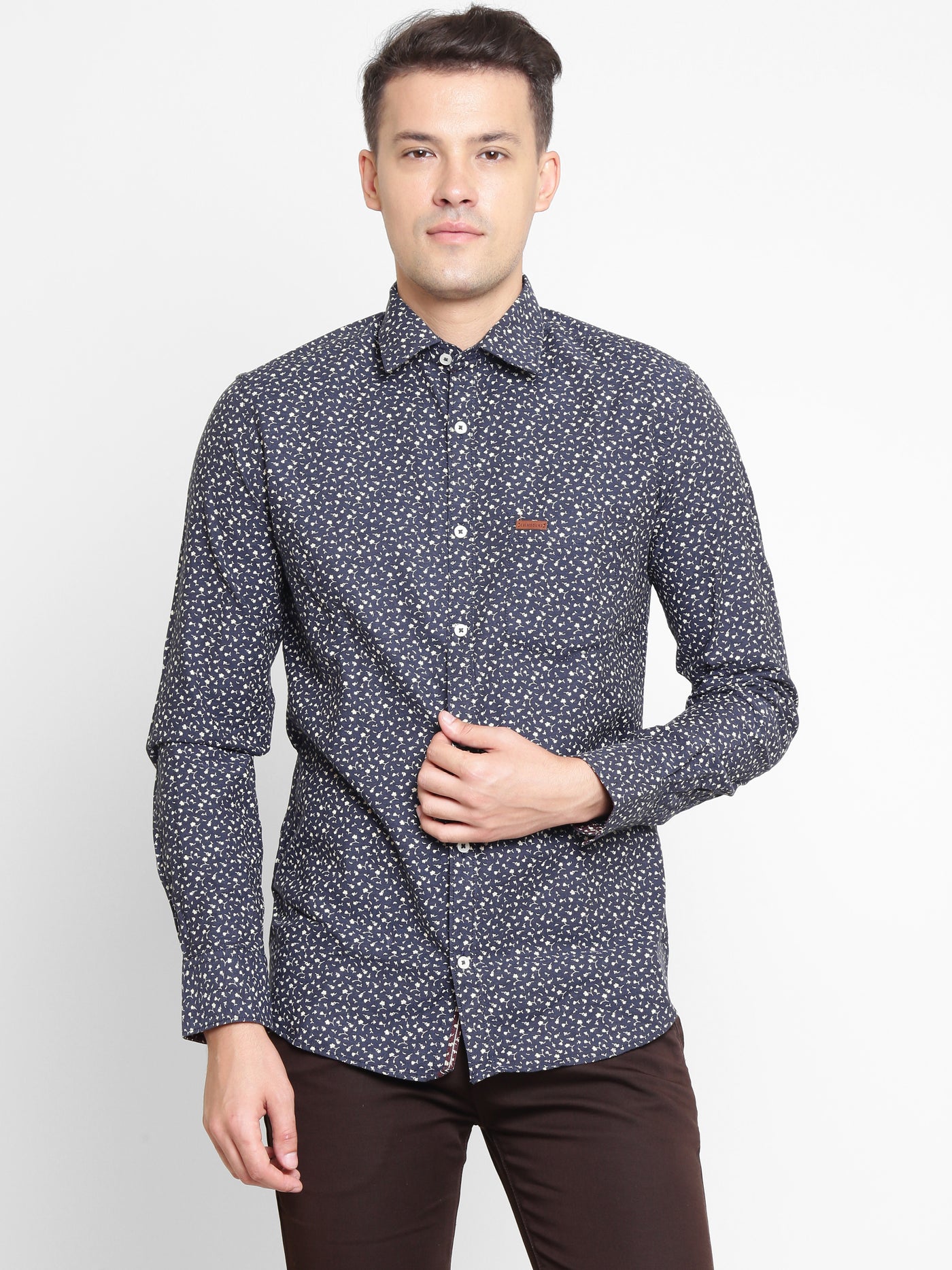 Blue Printed Shirt - Men Shirts