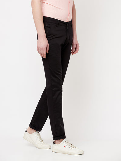 Black Casual Trousers - Men Trousers