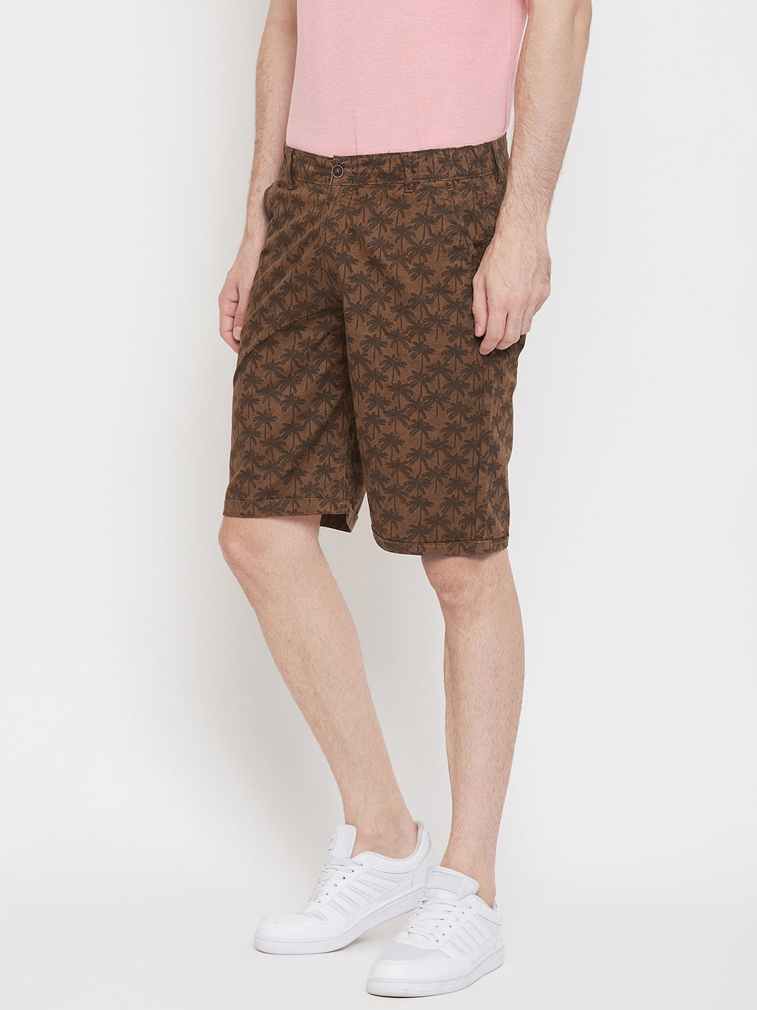 Brown Printed shorts - Men Shorts