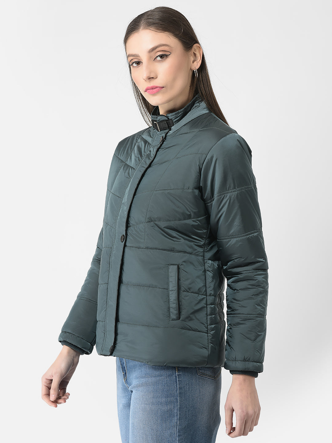  Polished Charcoal Grey Padded Jacket 