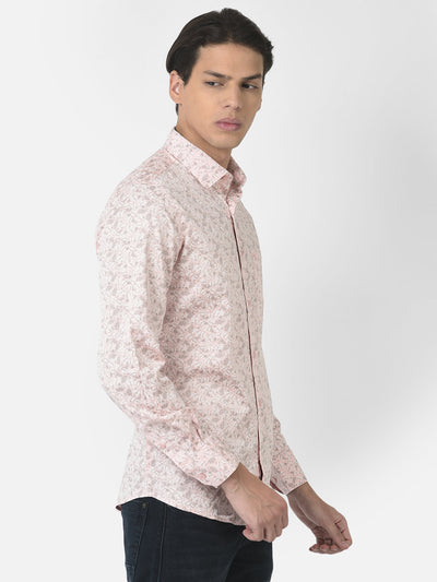Light Pink Shirt in Floral Print 