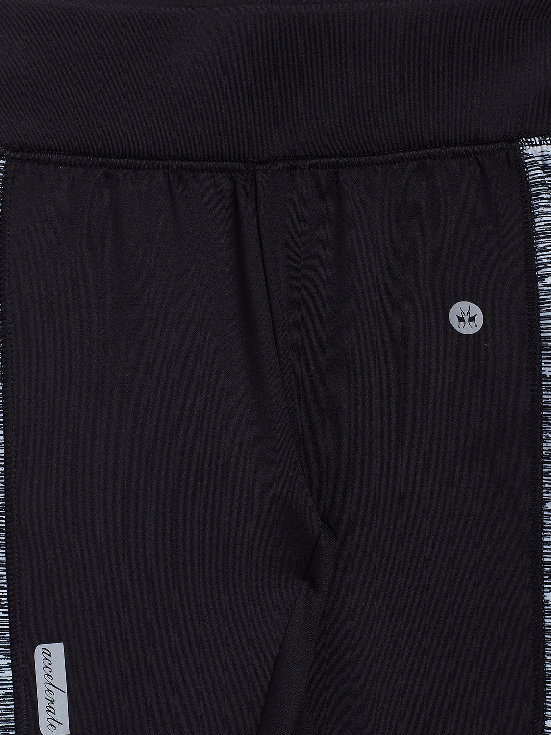 Black Colorblocked Track Pants - Girls Track Pants