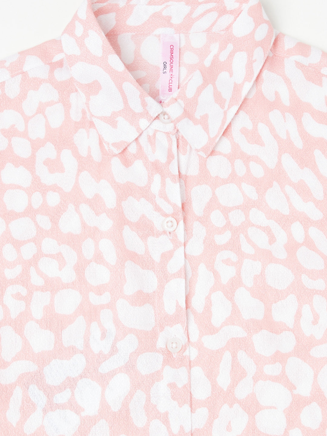 Pink Printed Casual Shirt - Girls Shirts