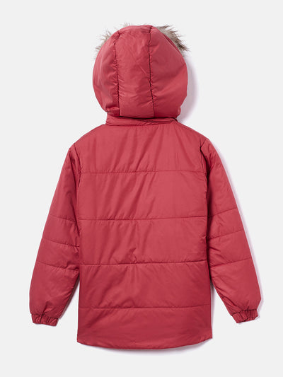 Pink Detachable Hood Jacket - Girls Jackets