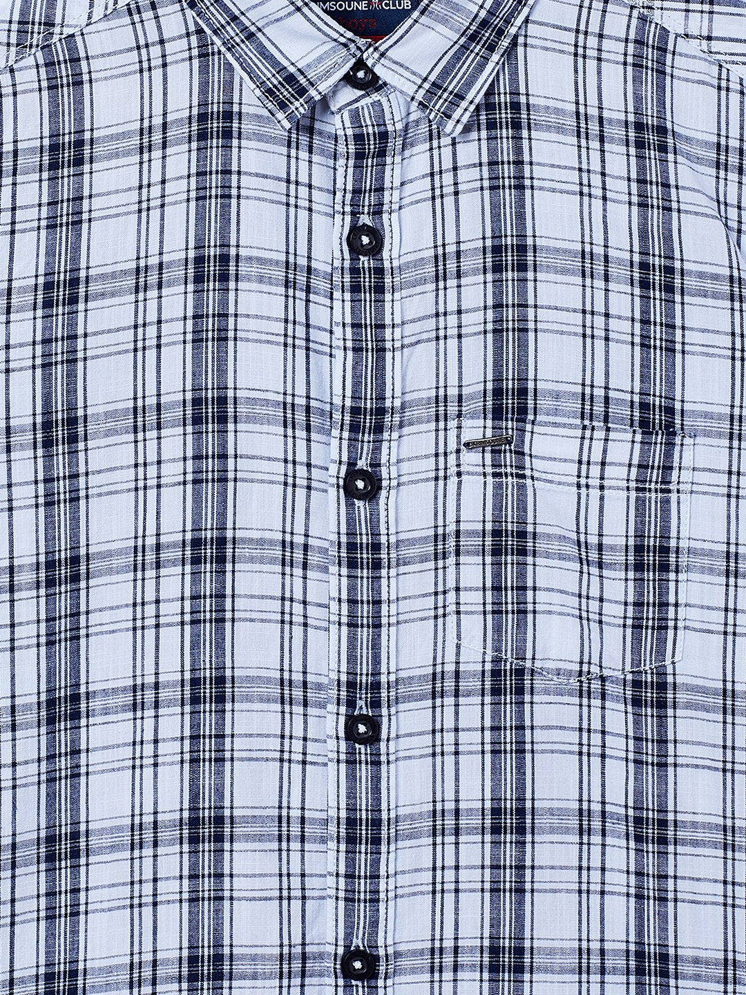 Blue Checked Casual Shirt - Boys Shirts