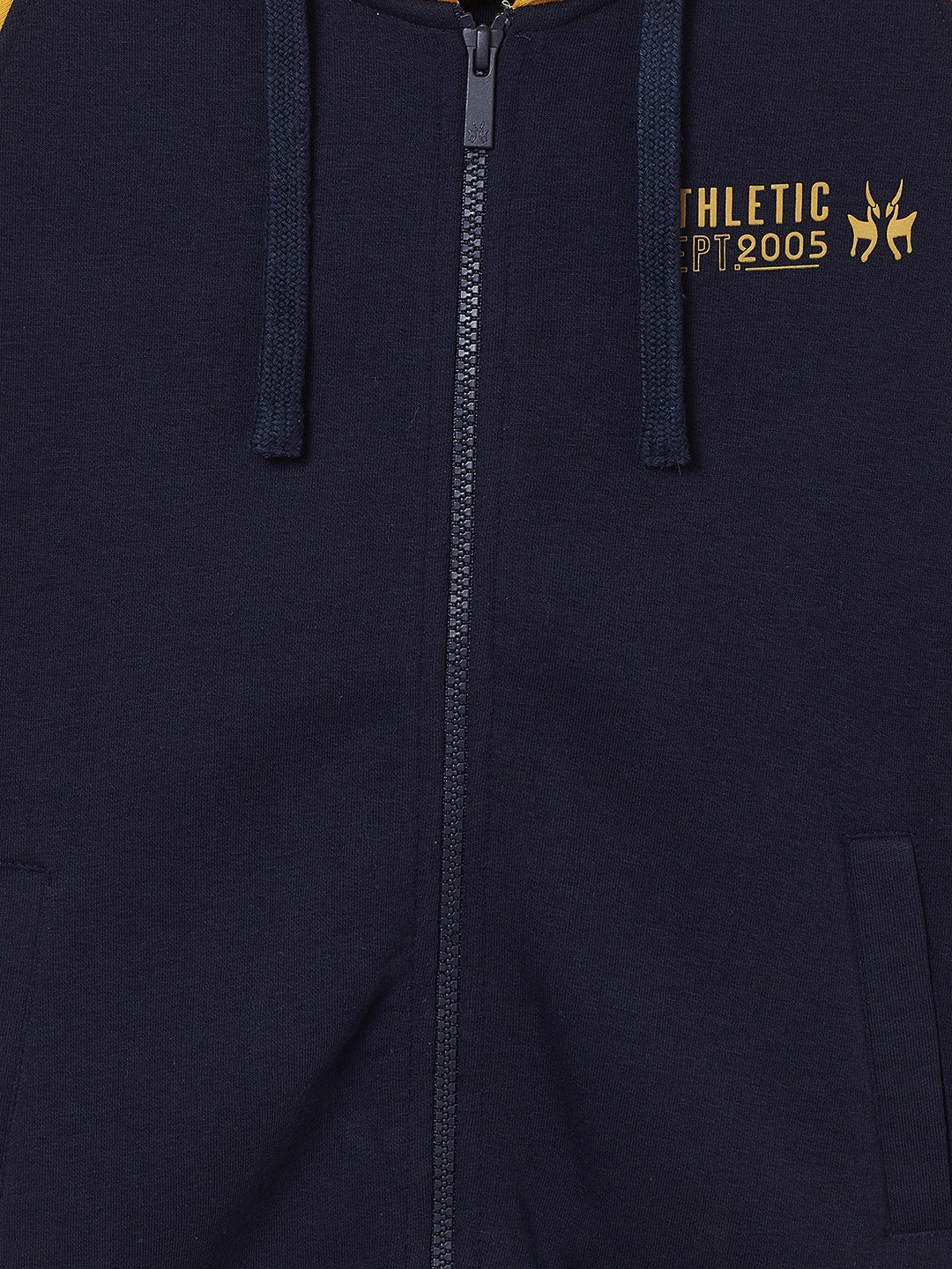 Navy Blue Colorblocked Hooded Sweatshirt - Boys Sweatshirts