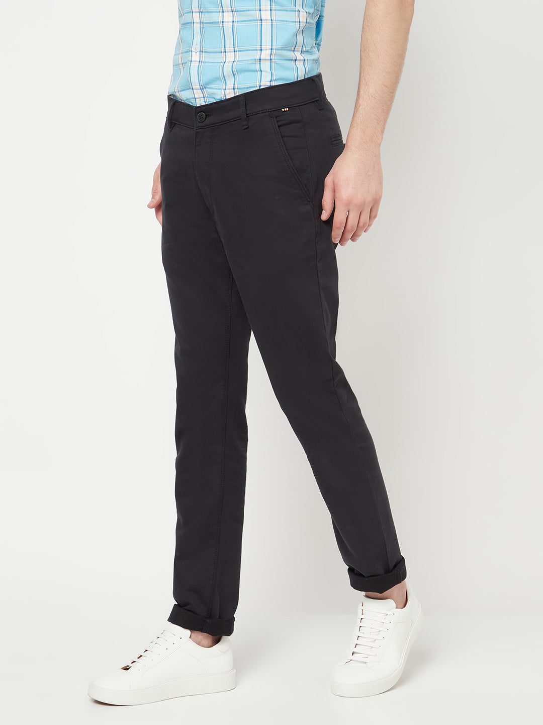 Black Casual Trousers - Men Trousers