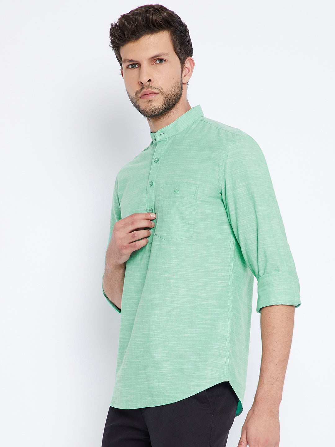 Mint Green Kurta - Men Kurtas