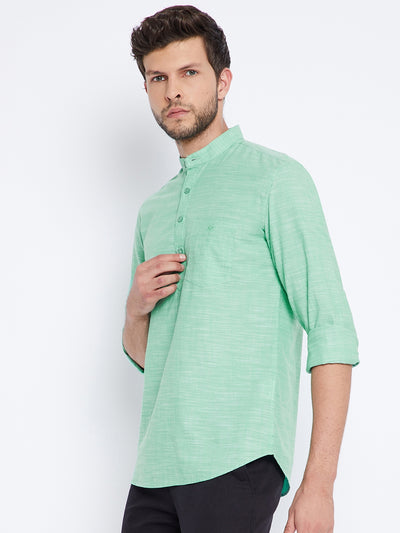 Mint Green Kurta - Men Kurtas