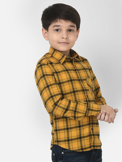  Mustard Shirt in Tartan Checks