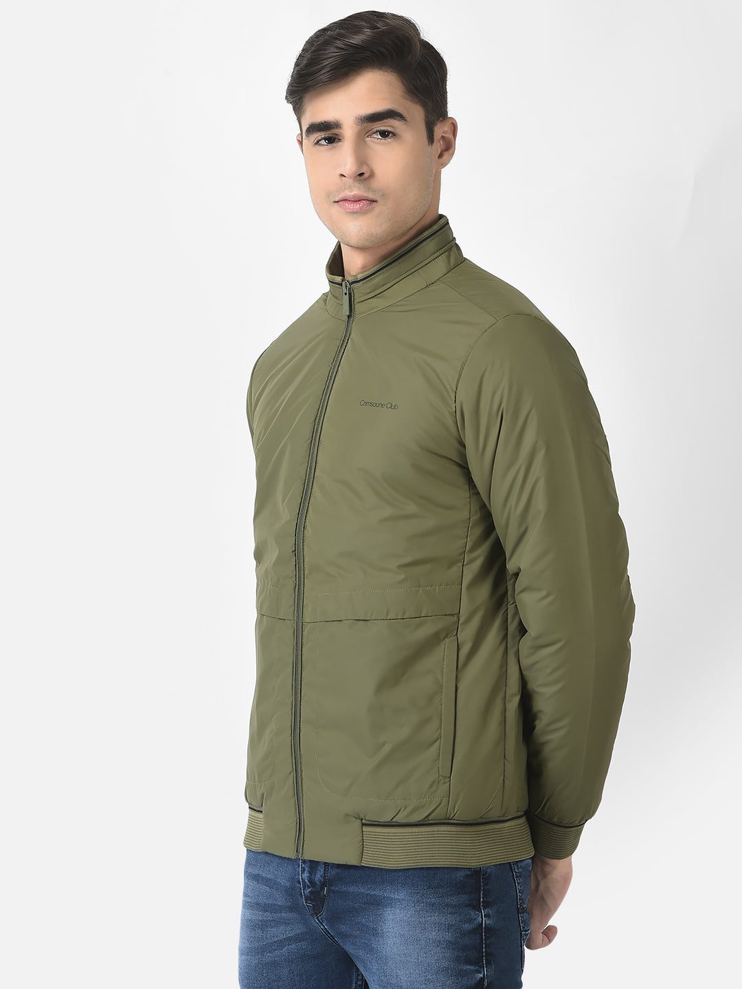  Green Jacket with Logo Detailing 