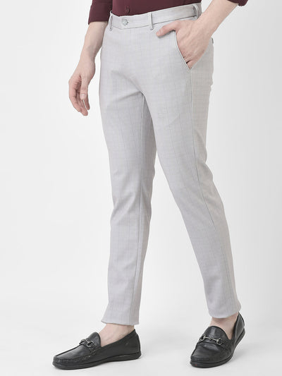  Checkered Light Grey Trousers