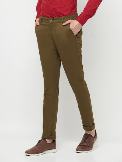 Brown Casual Trousers - Men Trousers