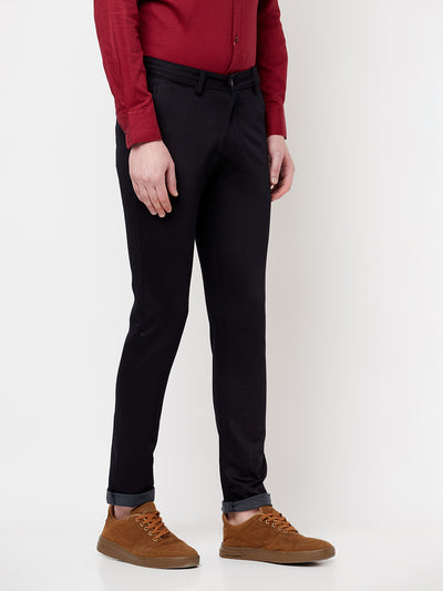 Navy Blue Casual Trousers - Men Trousers