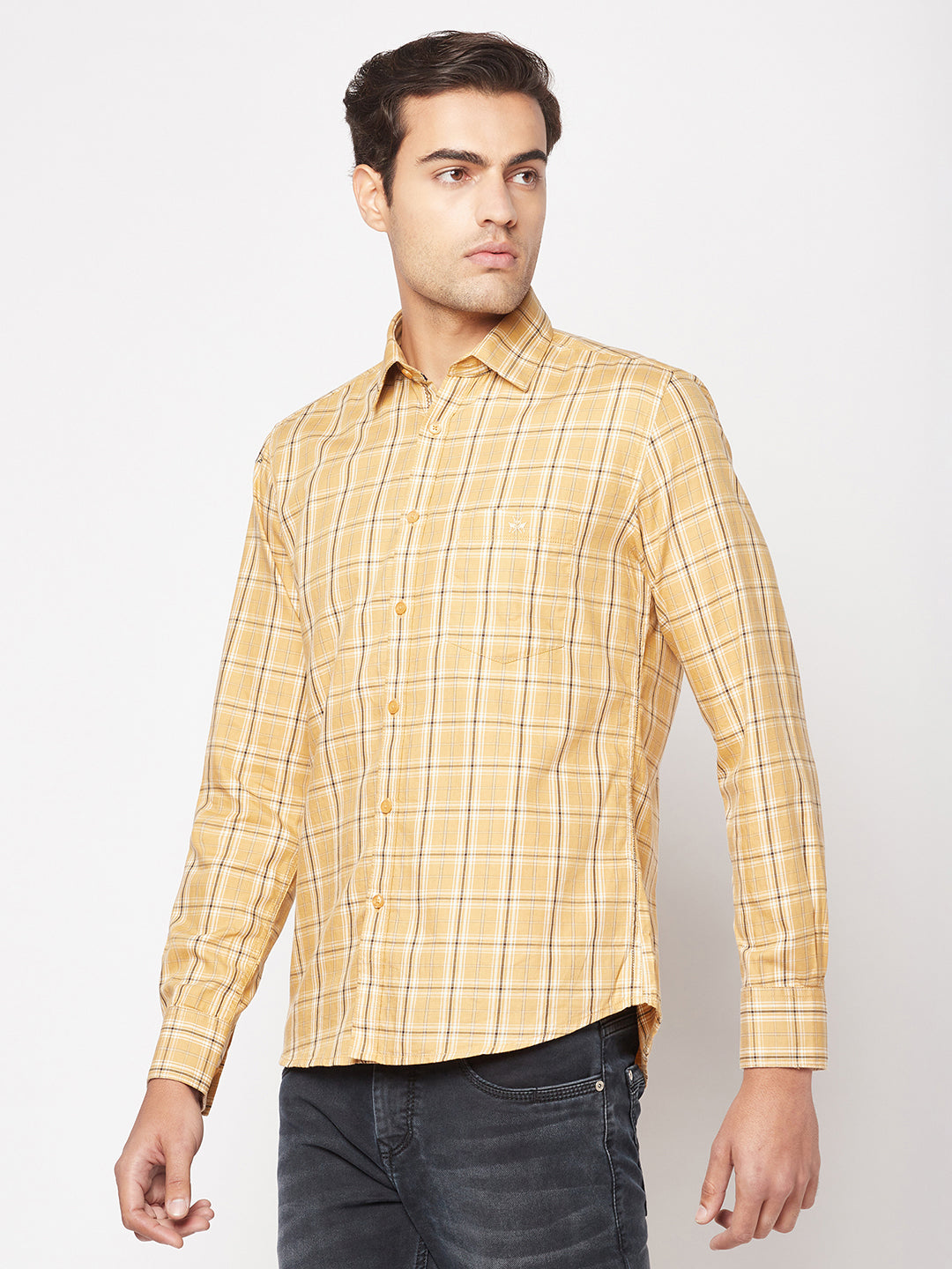  Beige Checked Shirt