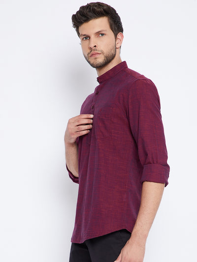 Maroon Kurta - Men Kurtas