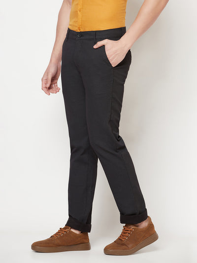 Black Printed Trousers - Men Trousers