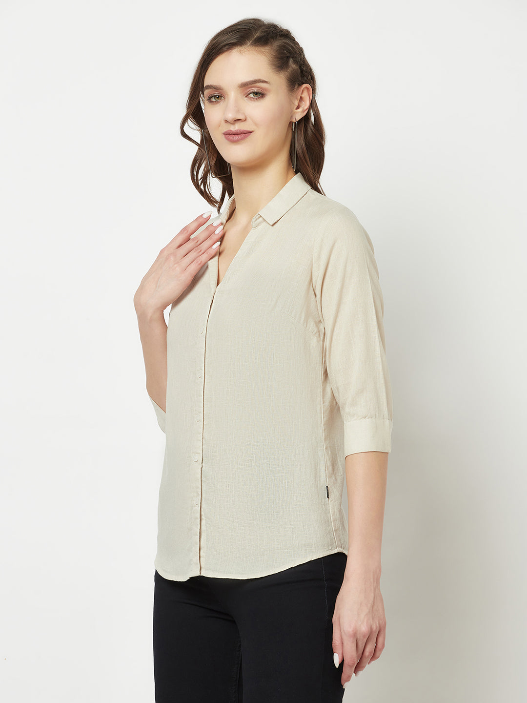  Fawn Slim-Fitting Shirt